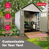 Rubbermaid 7 x 7 Foot Durable Weatherproof Resin Outdoor Storage Shed for Garden Tool and Lawn Machinery Organization, Sandstone - 4 of 4