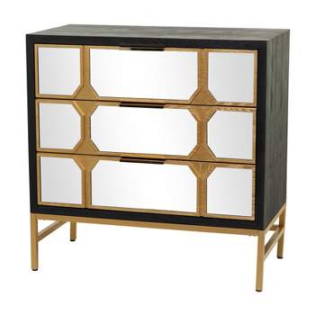 Glam Mirrored Wood Chest - Olivia & May