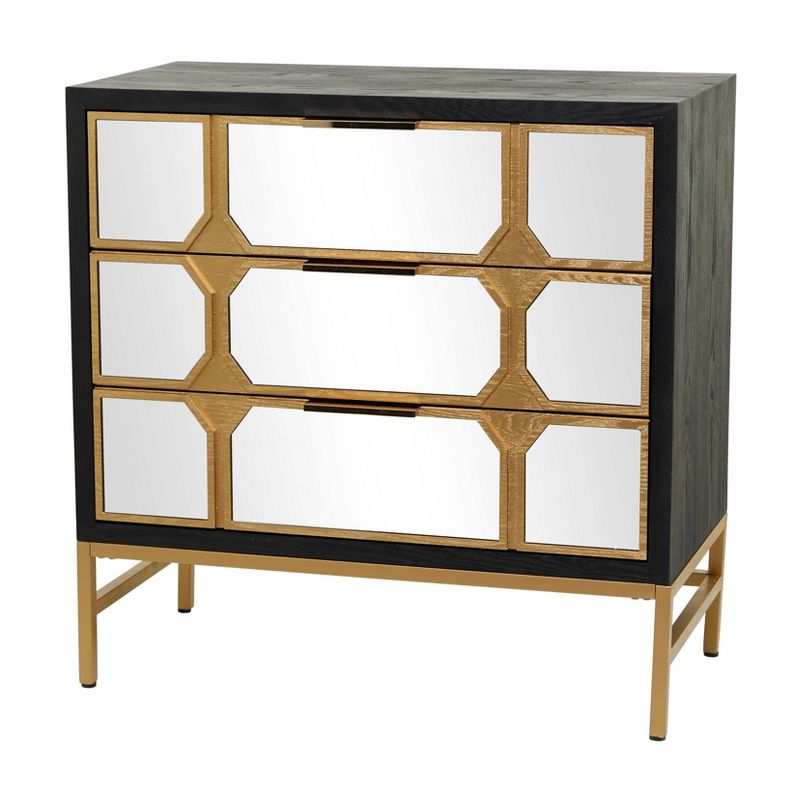 Glam Mirrored Wood Chest - Olivia & May, 1 of 8
