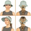 SUN CUBE Women Sun Hat for Outdoor UV Protection, Wide Brim Sun Hat Ponytail, Convertible Zip-Off Beach Hat Visor - 4 of 4