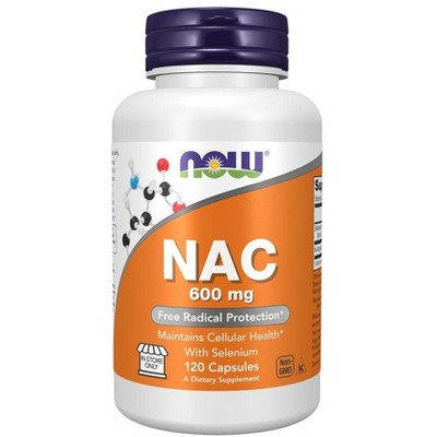 NAC-(N-Acetyl Cysteine) 600mg by Now Foods  -  120 Vegetarian Capsules