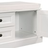 Sapphtopaz Storage Bench Shoe Rack Shoe Organizer with 2 Drawers and 2 Cabinets Removable Cushion Ottoman with Storage for Entryway Bedroom - 3 of 4