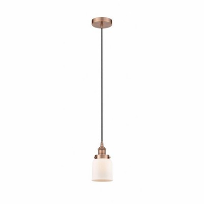 Bell - 1 Light Cord Hung Mini Pendant In Modern Style-9.5 Inches Tall and 5 Inches Wide