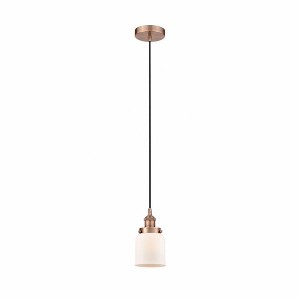 Bell - 1 Light Cord Hung Mini Pendant In Modern Style-9.5 Inches Tall and 5 Inches Wide - 1 of 1