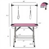 BENCMATE Pet Grooming Tool 46-Inch Foldable Pet Grooming Table Stainless Steel Frame With Rubber Pads Adjustable, Pink, 46.00"*23.60"*30.00" - 2 of 4