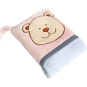 Slickblue Cute Fleece Throw Blanket Pillow Cushion - Animal Design & Color Options, 28.3" x 35.1", Soft, Machine Washable - 1 of 2