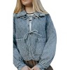 Women's Quilted Tie Jacket - MIOU MUSE - 4 of 4