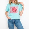Simply Sage Market S.W.Smiley Homebody Stacked Smiley Face Boxy Crop Top - 2 of 4