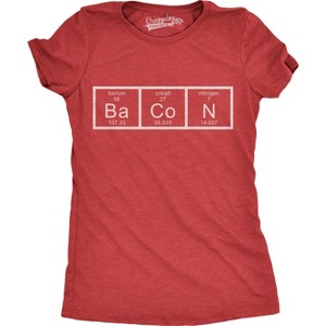 Bacon Chemistry Periodic Table Funny Novelty Tshirt