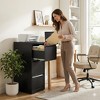 Munora 40" Metal Vertical File Cabinet with Lock - Steel Filing Cabinet, Full Extension Drawers & Anti-Tilt Design, Black for Home Office - 2 of 4