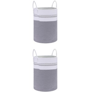 REGALWOVEN Shelf Closet Woven Storage Bin with Handles for Blankets Clothes 2 Pcs - 1 of 4