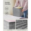 Portable Closet Organizer with 6 Storage Cubes & Hanging Rods, Foldable Non-Woven Fabric Shelves for Clothes/Shoes, Black & Cattail Gray - 3 of 4