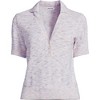 Lands' End Women's Cotton Blend Short Sleeve Polo Sweater - 3 of 4