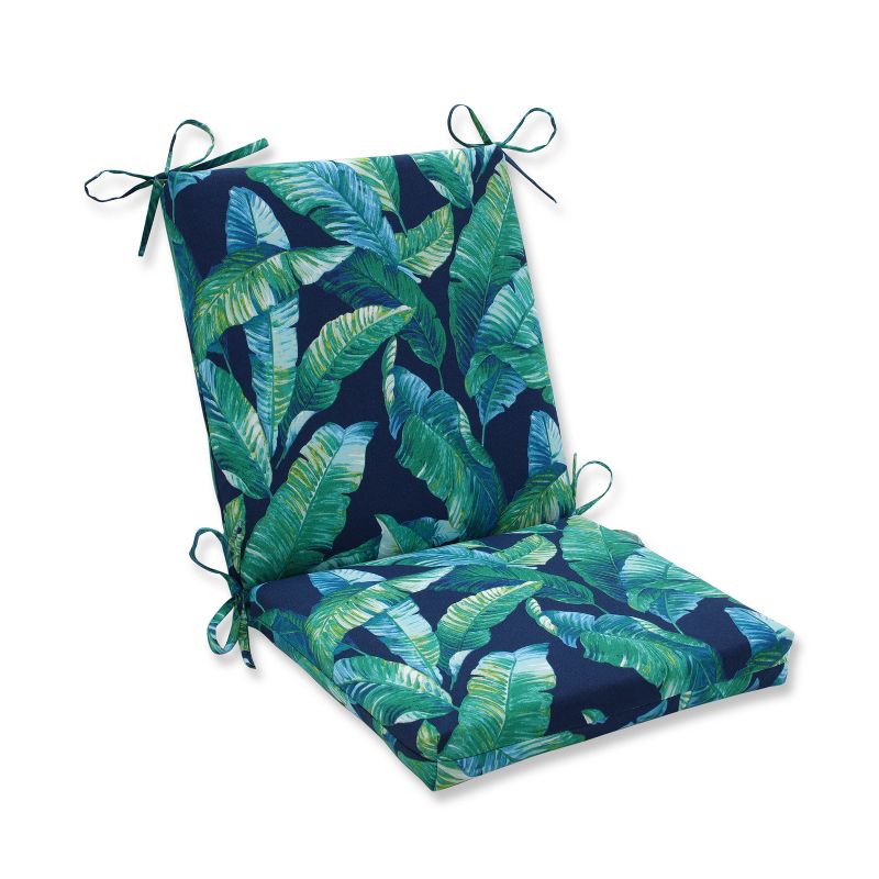 Hanalei Lagoon Squared Corners Outdoor Chair Cushion Blue - Pillow Perfect, 1 of 4