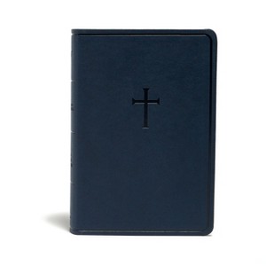 KJV Everyday Study Bible, Navy Cross Leathertouch - by  Holman Bible Publishers (Leather Bound) - 1 of 1