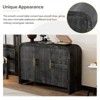 RISOKEYS Curved Sideboard - Minimalist Design with Gold Handles and Adjustable Dividers, Perfect for Living Room or Dining Room - 4 of 4