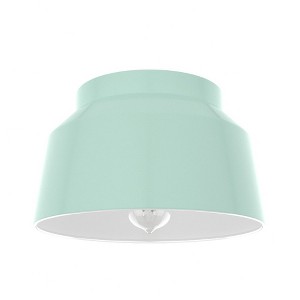 Hunter Fans 11.5" Cranbrook Ceiling Light Mint Finish - Vintage Mid-Century Modern Flush Mount for Low Ceilings - 1 of 2