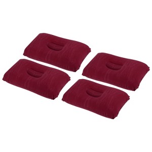 Unique Bargains Hiking Travel Ultralight Flocked Inflatable Camping Pillows 4 Pcs 17" x 11" - 1 of 4