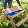 HearthSong Kids' Wooden 2-in-1 Picnic Table Sensory Play Station with Removable Tabletop and Two Plastic Bin Inserts - image 4 of 4