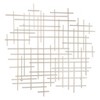 HomeRoots 31" X 31" Silver Metal Abstract Lines Hanging Dimensional Sculpture - 4 of 4