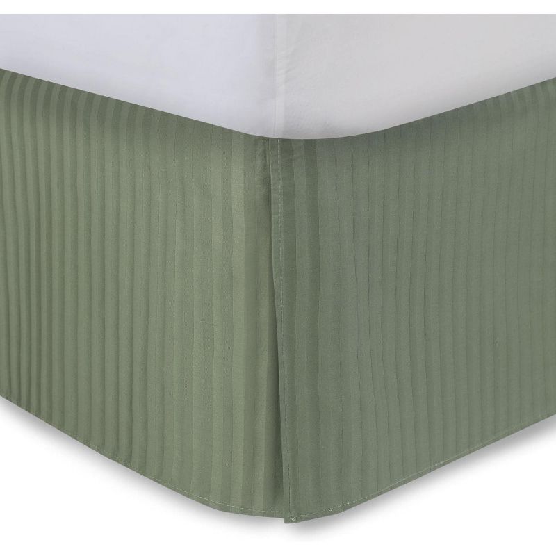 SHOPBEDDING Tailored Pleated Striped Dust Ruffle with Platform and Split Corner, 1 of 3