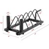 Yaheetech Horizontal Bumper Plate Rack Strength Fitness Rack Plate Holder Standard Plate Black - 3 of 4