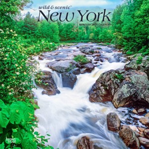 BrownTrout New York Wild and Scenic 2026 12"x24" Hanging Square Wall Calendar Plastic-Free - 1 of 4