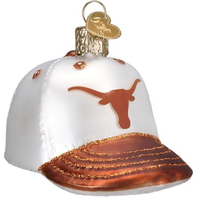 Old World Christmas Glass Ornament for Christmas Tree, Texas Baseball Cap