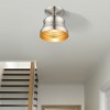 Livex Lighting Endicott 1 - Light Semi-Flush Mount in  Brushed Nickel - 4 of 4