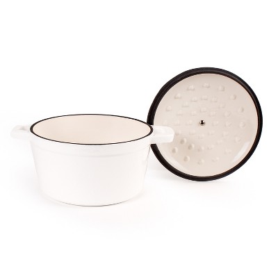 Neo 3Qt White Enameled Cast Iron Round Dutch Oven