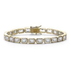 Clear Cubic Zirconia Tennis Bracelet, featuring a classic design with sparkling stones for timeless elegance. - 1 of 3