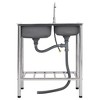 vidaXL Camping Sink Double Basins with Tap Stainless Steel - 2 of 4