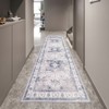Boho Area Rugs, Boho Print Decorative Carpet, Soft Vintage Floral Design, Anti-Slip TPR Backing, Reinforced Edges, Machine Washable, for Living Room - 4 of 4