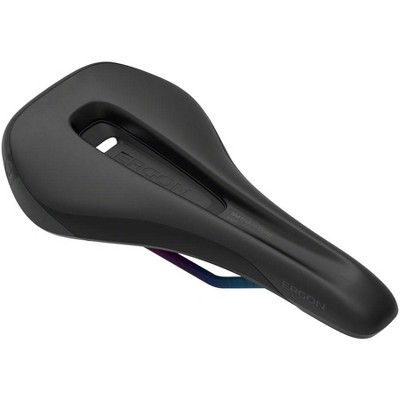 Ergon SM Enduro Comp Saddle - Stealth/Oilslick Rail Material: Titanium Men's Size: S/M