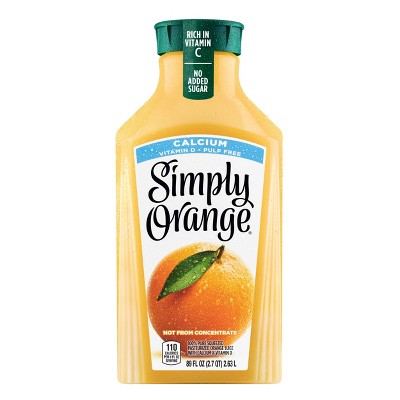 Simply Orange Juice Pulp Free - 89 oz jug