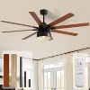 Sofucor 66 Inch Ceiling Fans with Lights and Remote Large 6-Speed 3-Timer Farmhouse Ceiling Fan Noiseless Reversible DC Motor Glass Lampshade - 3 of 4