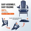 VEVOR Adirondack Chair Plastic, Set of 2 All-Weather Portable Folding Fire Pit Chair, Outdoor Adirondack Patio Chair with Cup Holder - 3 of 4
