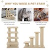 Cat Tree Multi-Level Carpeted Cat Scratching Post Pet Stairs - 4 of 4
