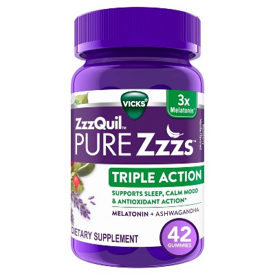 ZzzQuil PURE Zzzs Triple Action Gummy Melatonin Sleep-Aid