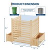 Outdoor Privacy Screen with Planter Box, Freestanding Wooden Fence Cover for Patio & Garden, Decorative Divider, Natural Wood Color - 2 of 4