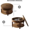 GDFStudio Navia Modern Wooden Round Coffee Table with Dual Storage - 3 of 4