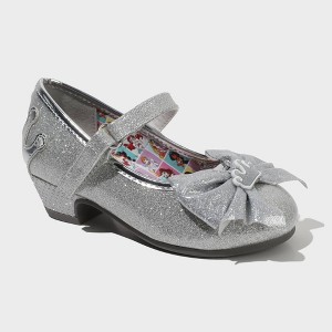 Toddler Girls' Disney Mary Jane Heels - Silver - 1 of 4