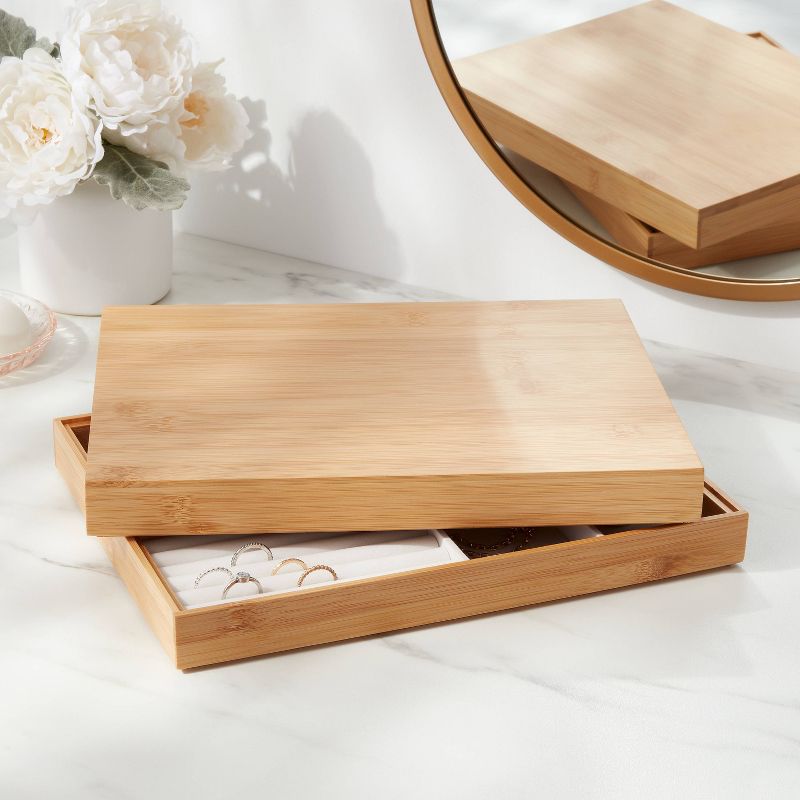 9" x 12" Stackable Bamboo Accessory Tray - Brightroom™, 2 of 6