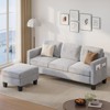 Pinmoco 67 inch Velvet L-shaped Sofa Modular Sofa with Storage Reversible Ottoman Sectional Sofa - 3 of 4