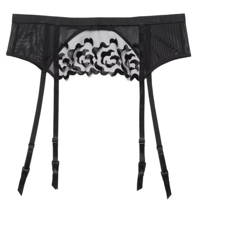 Adore Me Women's Tiana Garter Lingerie 3x / Jet Black. : Target