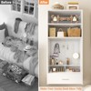 Besiost 25-In Closet Organizer with Vanity Desk, Wall-mounted Makeup Table with Pegboard - 4 of 4