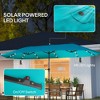 13ft Double-Sided Market Umbrella, Large Patio Umbrella with Solar Lights, Crank Handle for Garden, Pool - 4 of 4