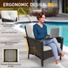 EAGLE PEAK 4 Piece Patio Rattan Furniture Conversation Set, Wicker Outdoor Couch and Chairs Set with Coffee Table - 4 of 4