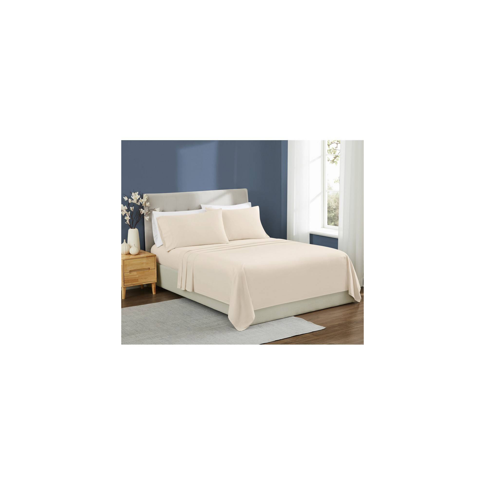 Brooklyn Loom King 4pc Essential Cotton Sheet Set Natural
