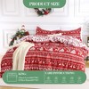 Christmas Reindeer Duvet Cover - Soft Brushed Microfiber Holiday Bedding Set with Zipper Closure (King Size, Christmas Reindeer) - 3 of 4